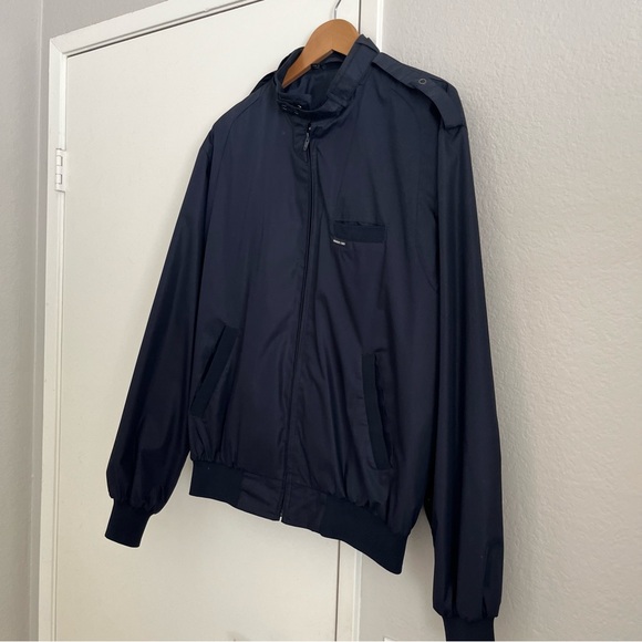 Vintage Men’s Members Only Racer Jacket Navy Size XL - Picture 3 of 6